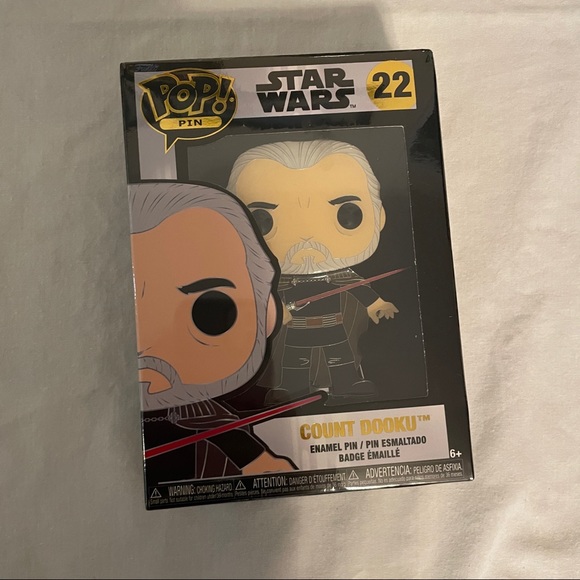NIB Sealed Star Wars Funko Pop! Pin - Count Dooku #22 - Picture 3 of 8